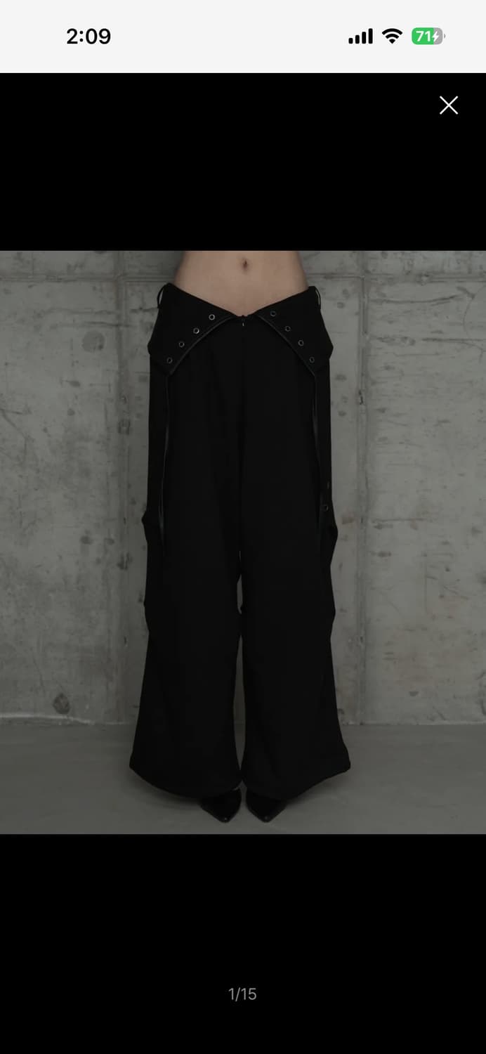 에트오소메Double Rib Pintuck Pants 상품이미지2