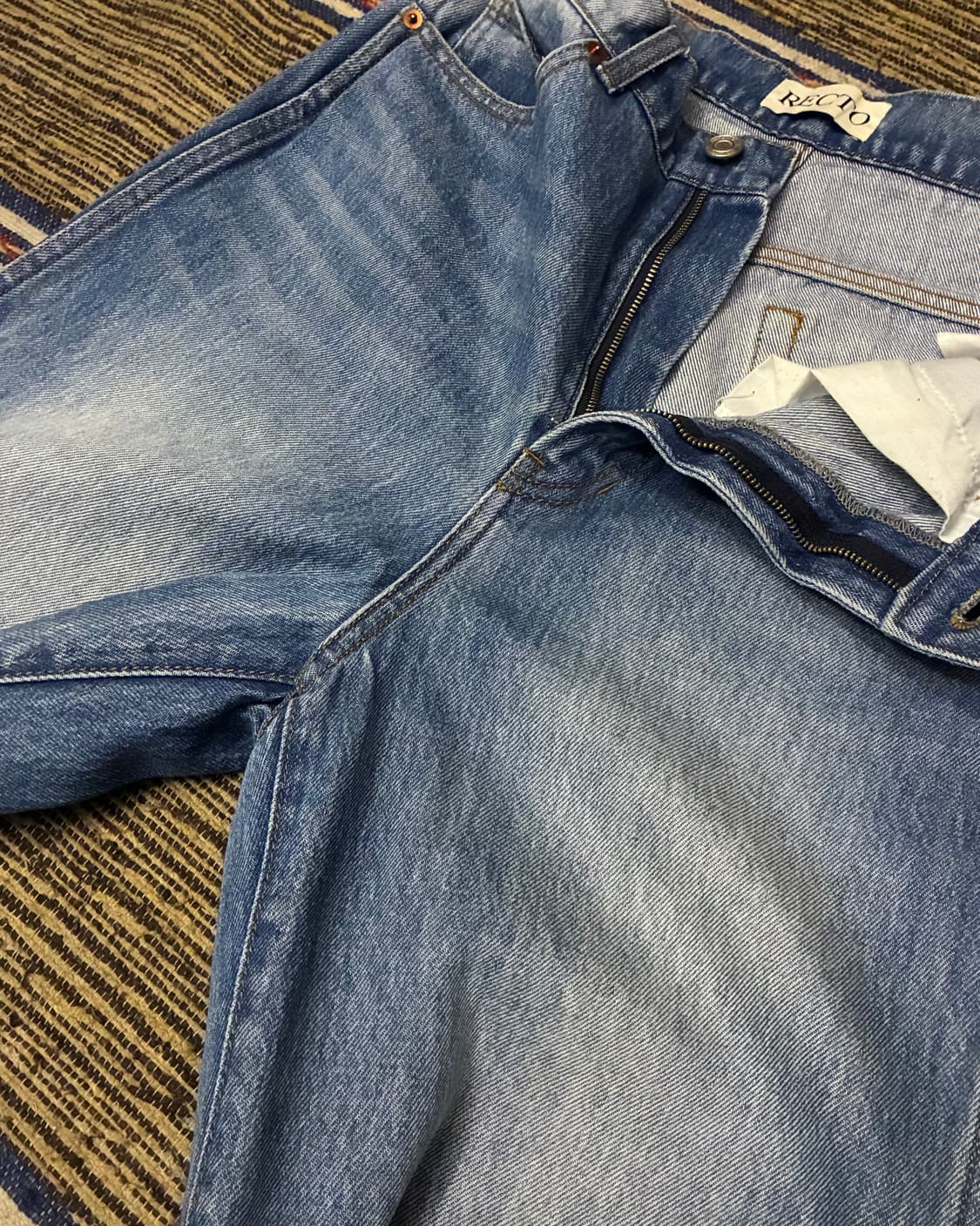 (S)RECTO 렉토 워시드 오가닉 와이드핏 데님팬츠 청바지 상품이미지3