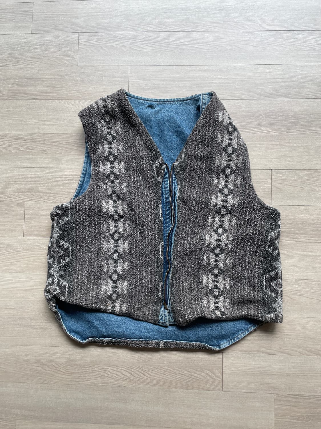 90s 칼하트 VP198 아즈텍 데님 베스트 상품이미지3