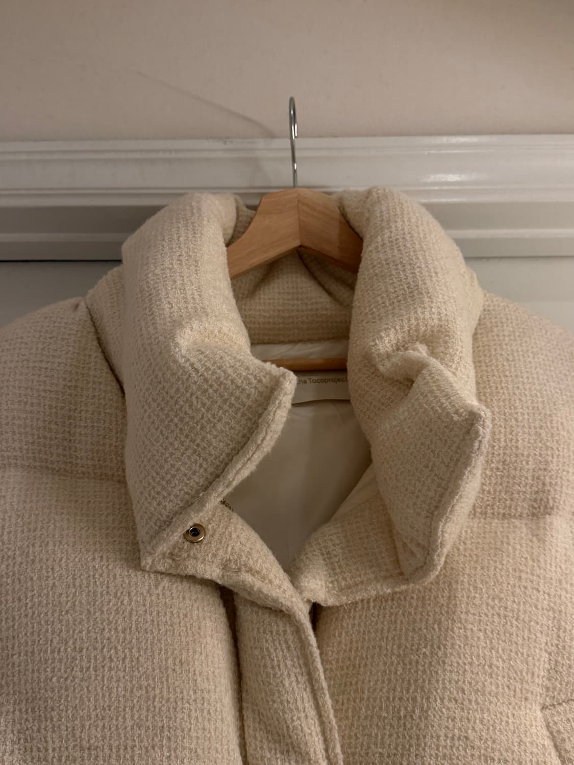 울 트위드 오리털 패딩 조끼 상품이미지2