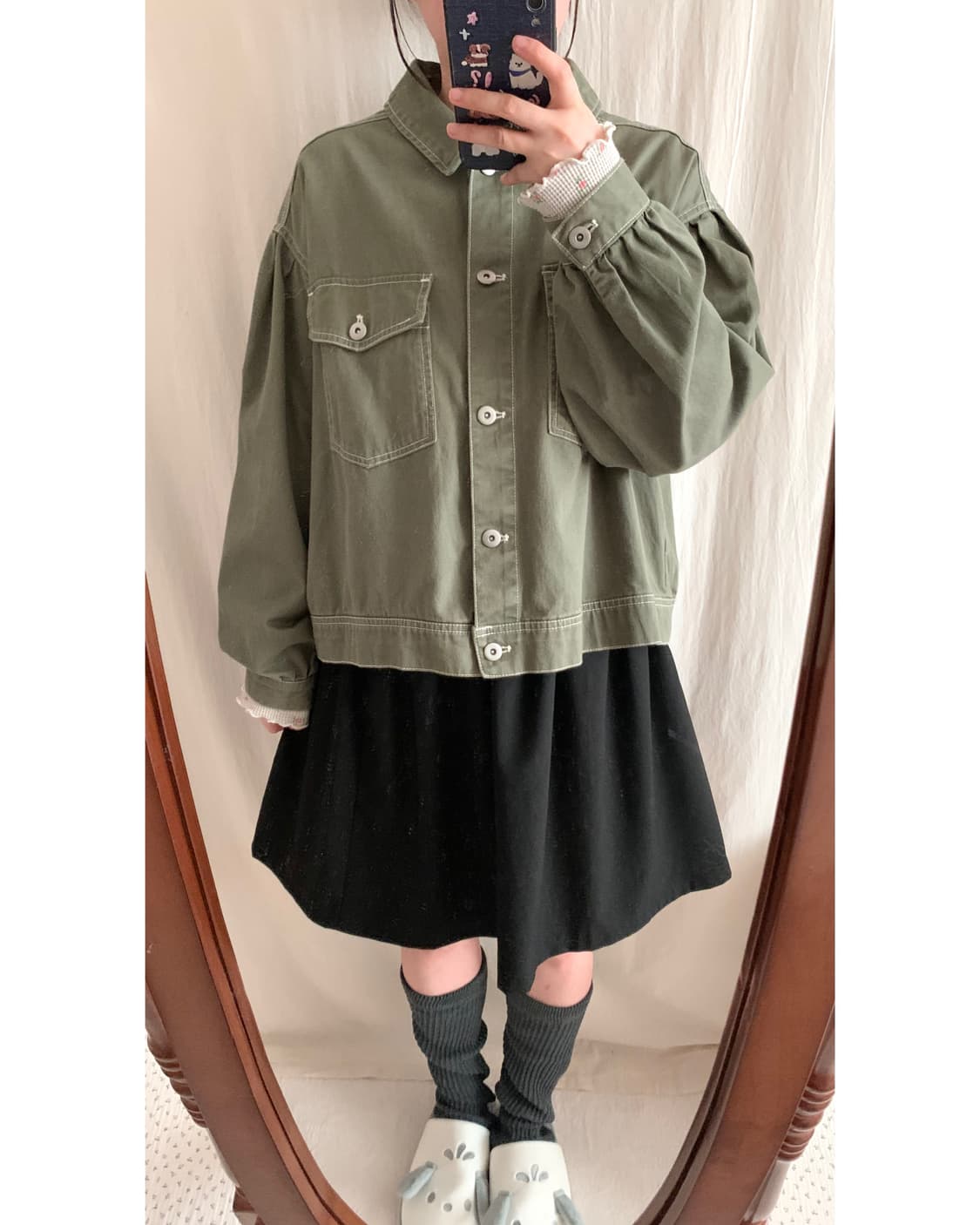 olive des olive 카키 벌룬 자켓 상품이미지1