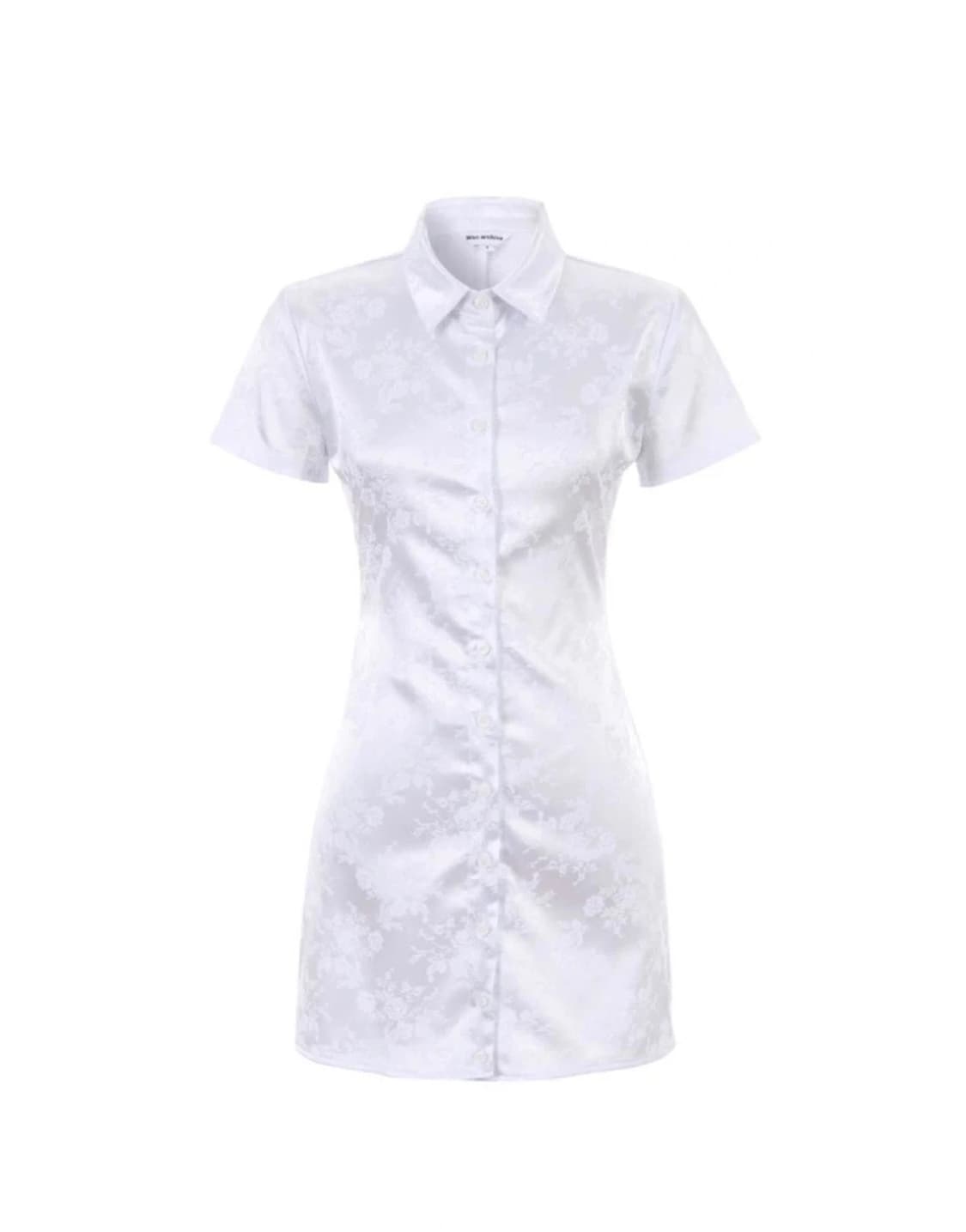 Wsc 아카이브 자카드 셔츠 원피스 상품이미지1