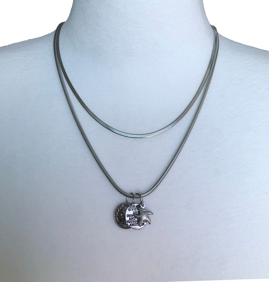 더블 뱀체인 목걸이 Double snake chain 상품이미지4