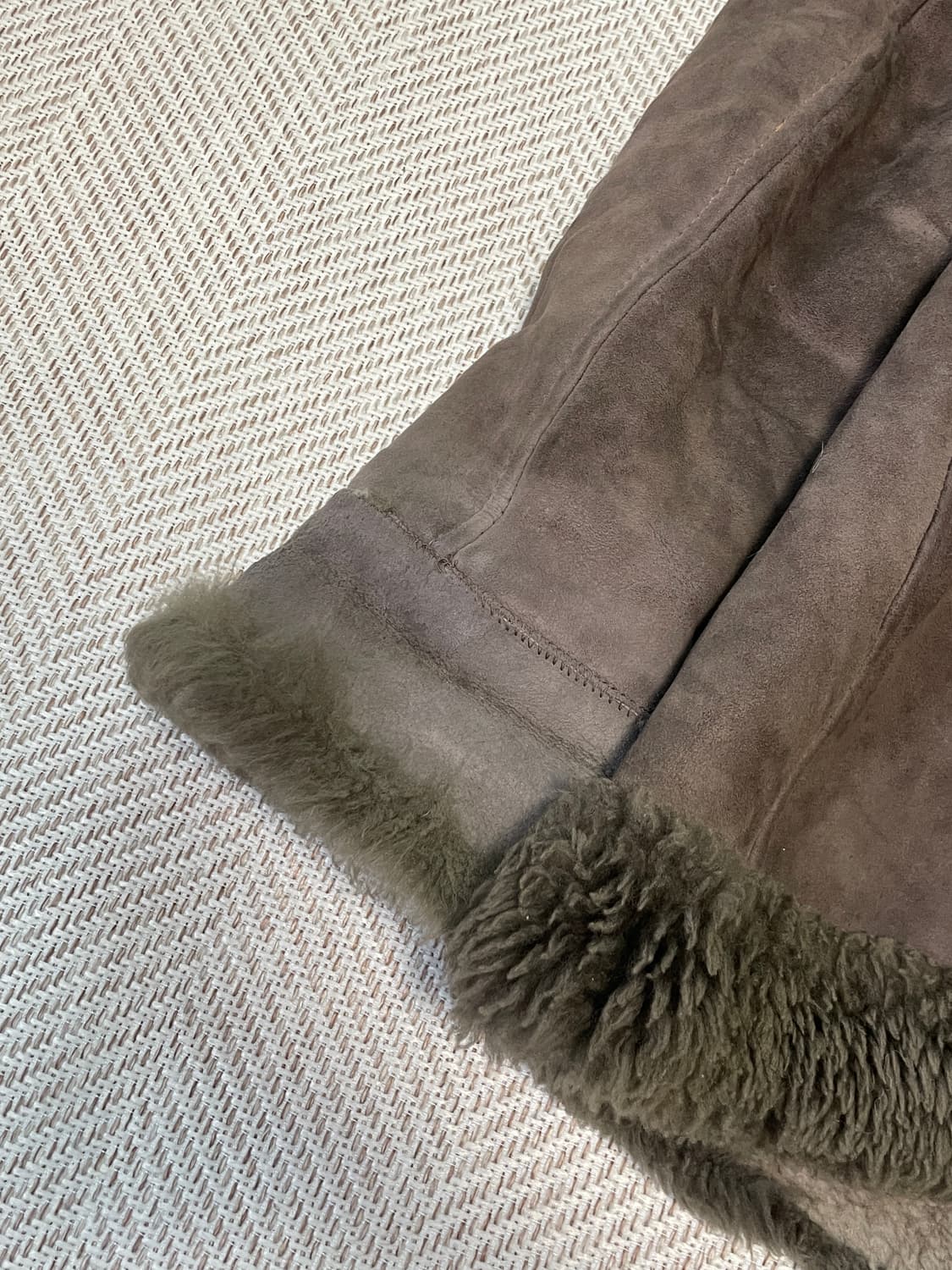 핸드메이드 리얼 스웨이드 시어링 카 코트 상품이미지6