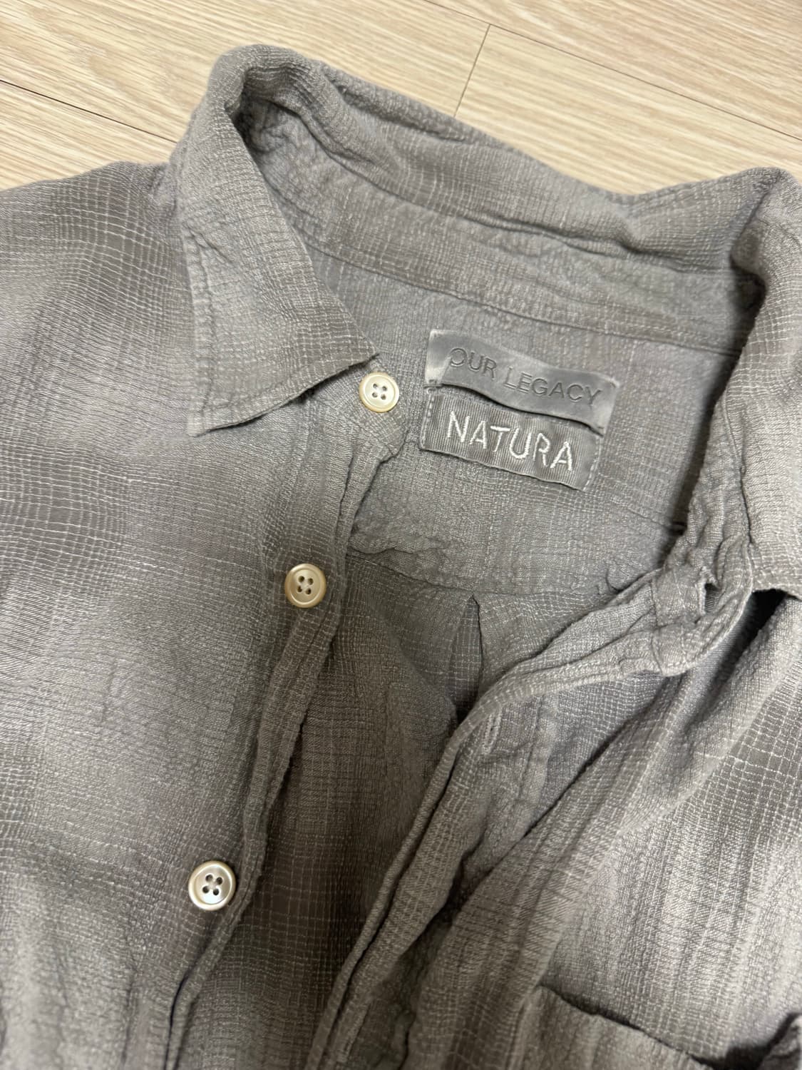 새상품급 아워레가시 워크샵 셔츠 L 오버다이드카본 상품이미지5