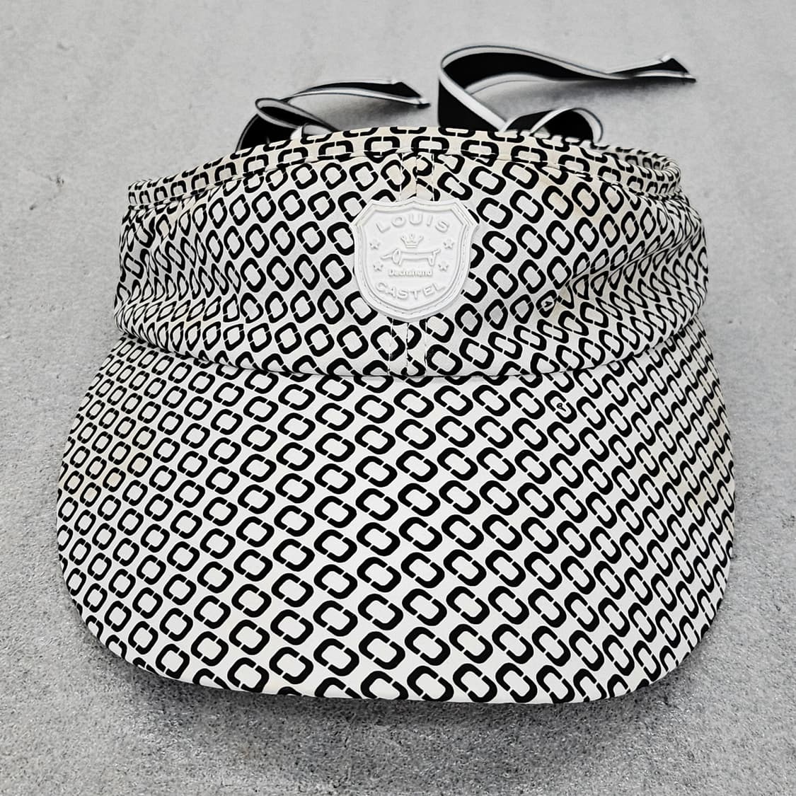 루이까또즈 닥스하운드 패턴 리본 썬바이저  상품이미지2