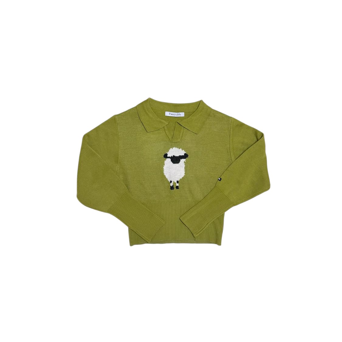 FANCY CLUB 자카드 키치 크롭 니트 상품이미지1