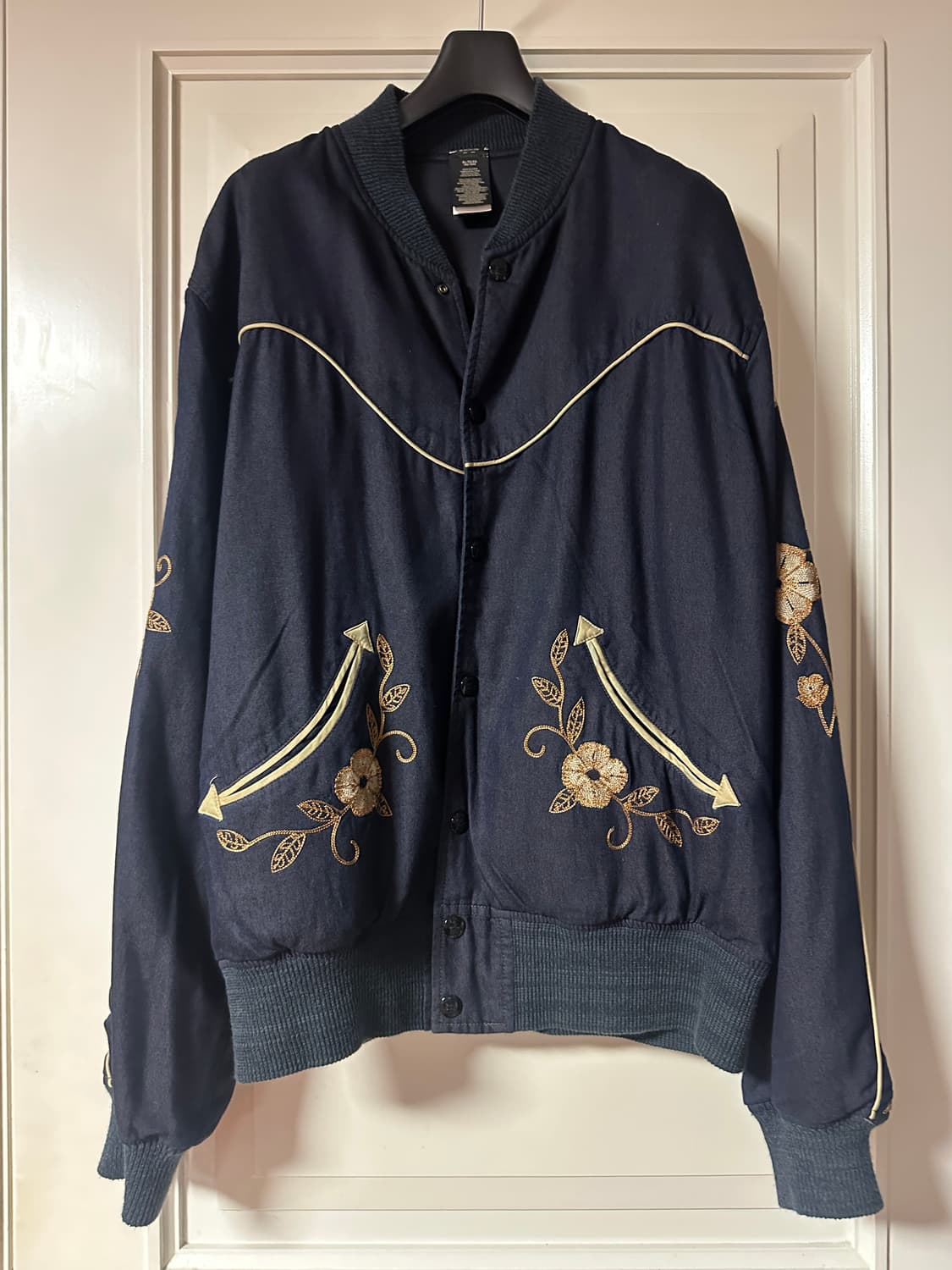 더블알엘 웨스턴 사틴 리버시블 자켓 xl 상품이미지1