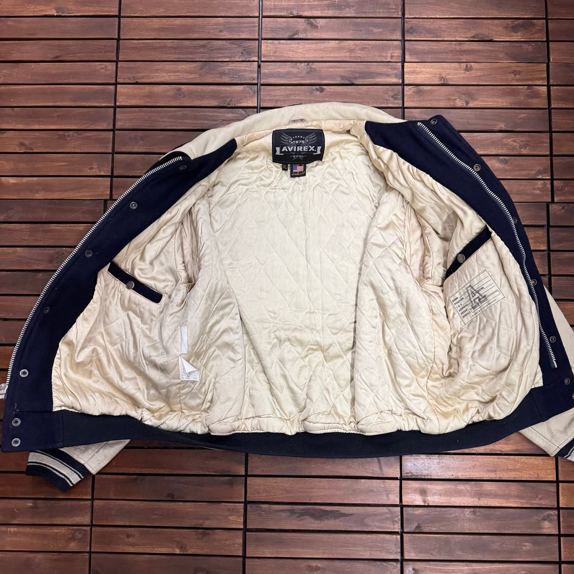 90s 아비렉스 바시티 자켓 made in USA (XL)    상품이미지8