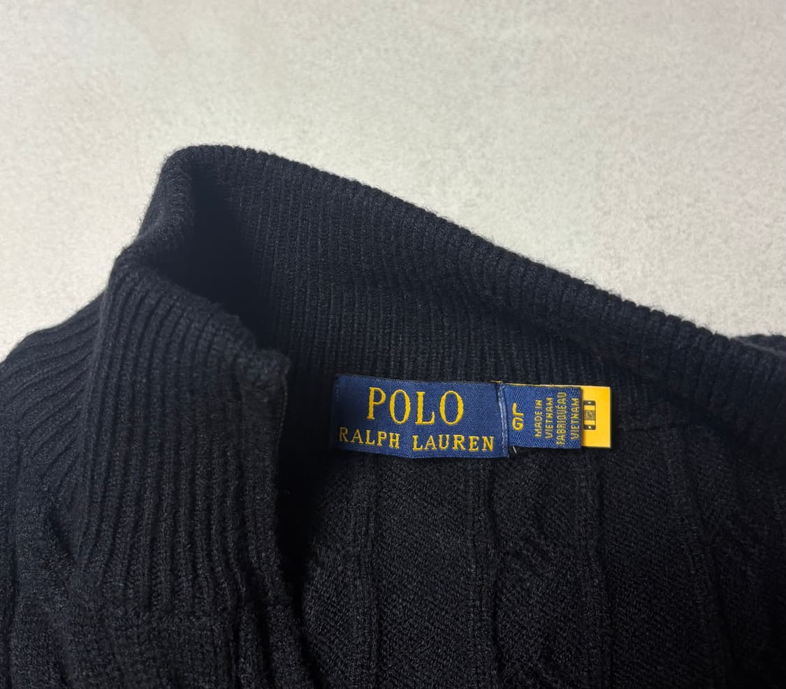 폴로 꽈배기 집업 블랙L 상품이미지3