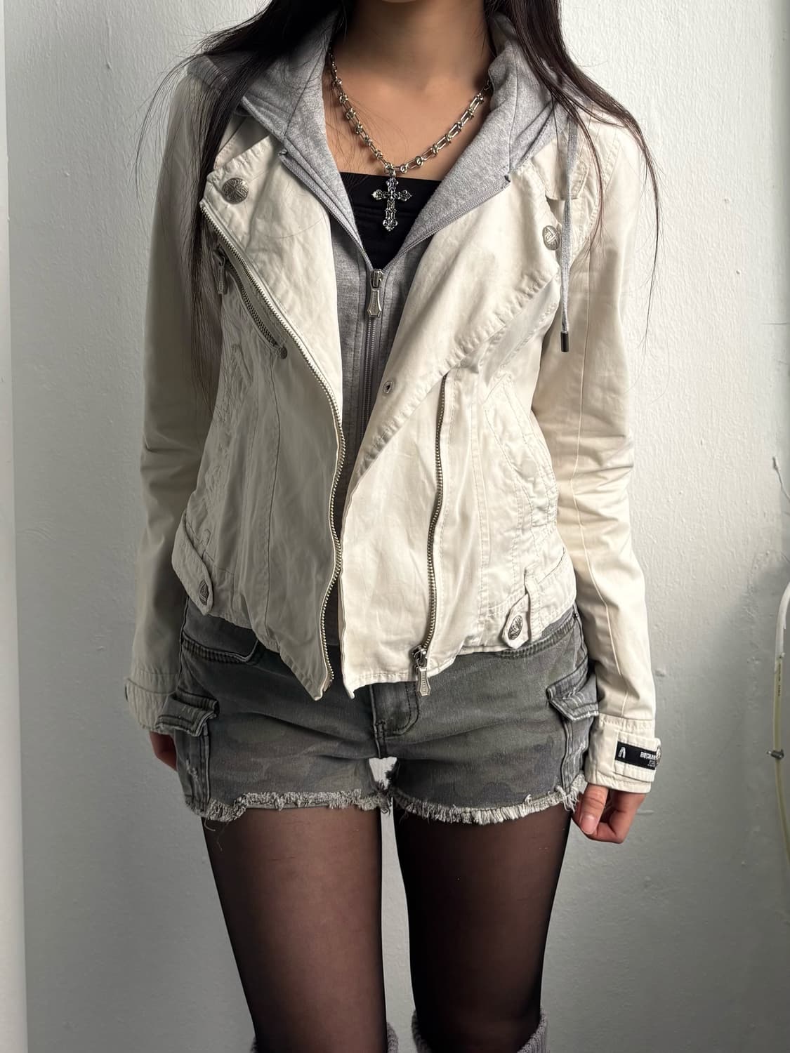 Buckaroo Ivory Hood Jacket  상품이미지1