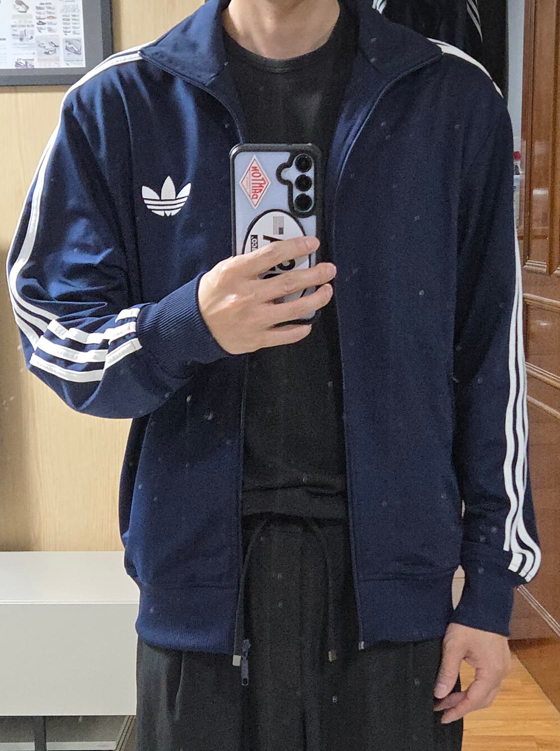 (착샷) 아디다스 파이어버드 져지 트랙탑 네이비 상품이미지10