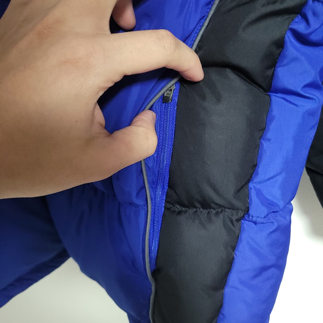 (L) NIKE 나이키 올드스쿨 후드 패딩 점퍼 블루/그레이 상품이미지3