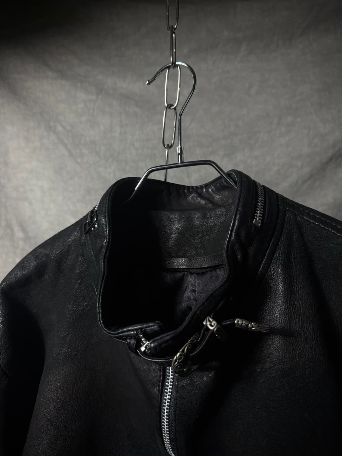 14th Addiction Cross-Zip Leather Jacket  상품이미지5