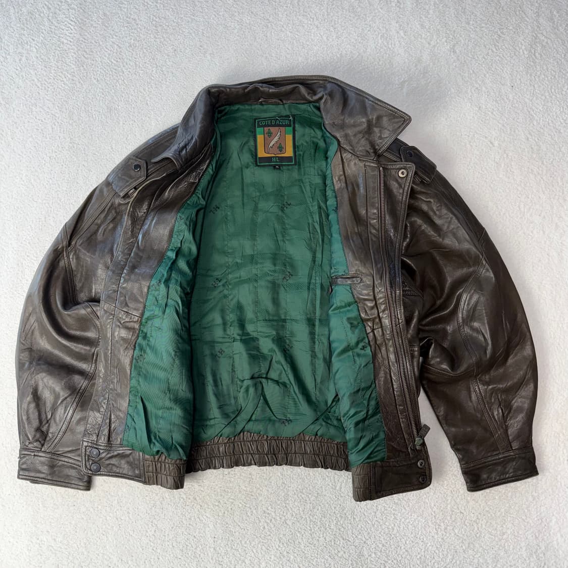 COTE D’AZUR 지퍼 디테일 레더자켓  상품이미지2