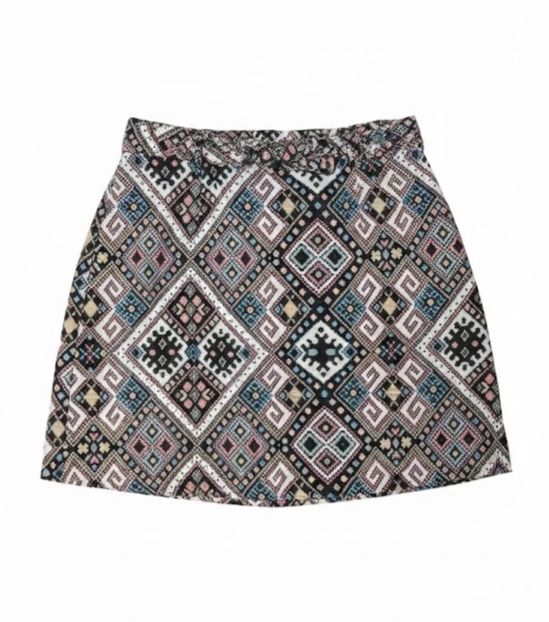 에스닉패턴 자카드 미니스커트 상품이미지1