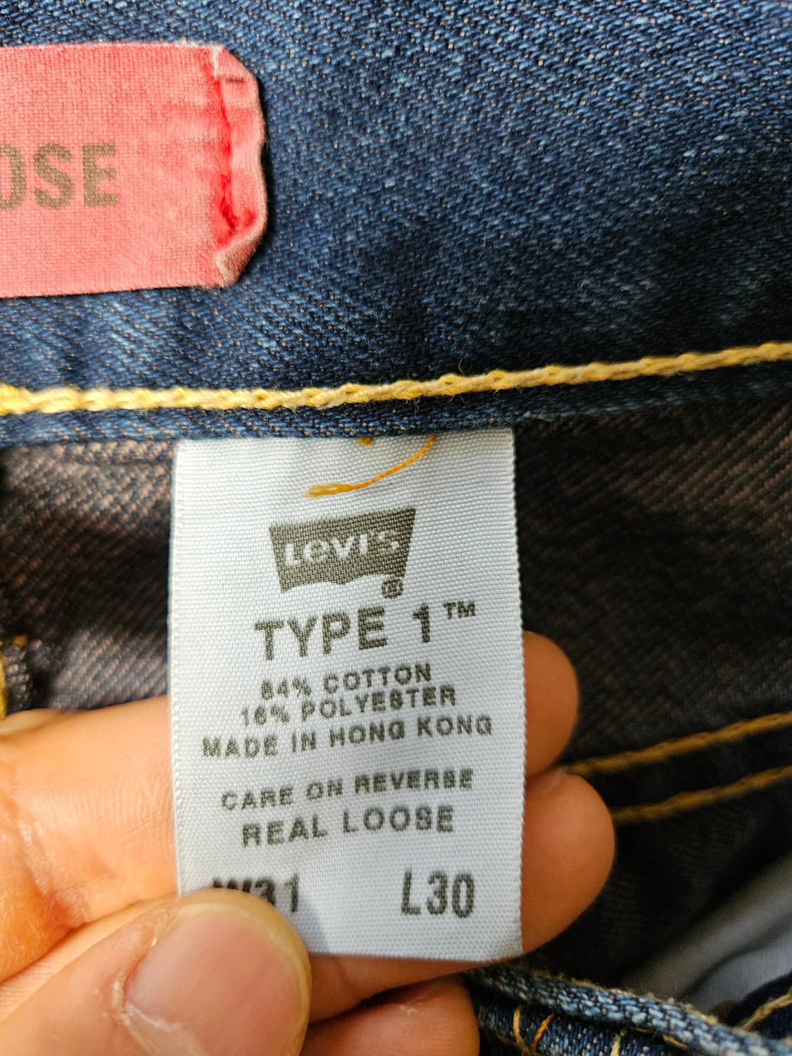 00s Levis type1 셋업 m/31 리바이스 타입1 리얼루즈 상품이미지9