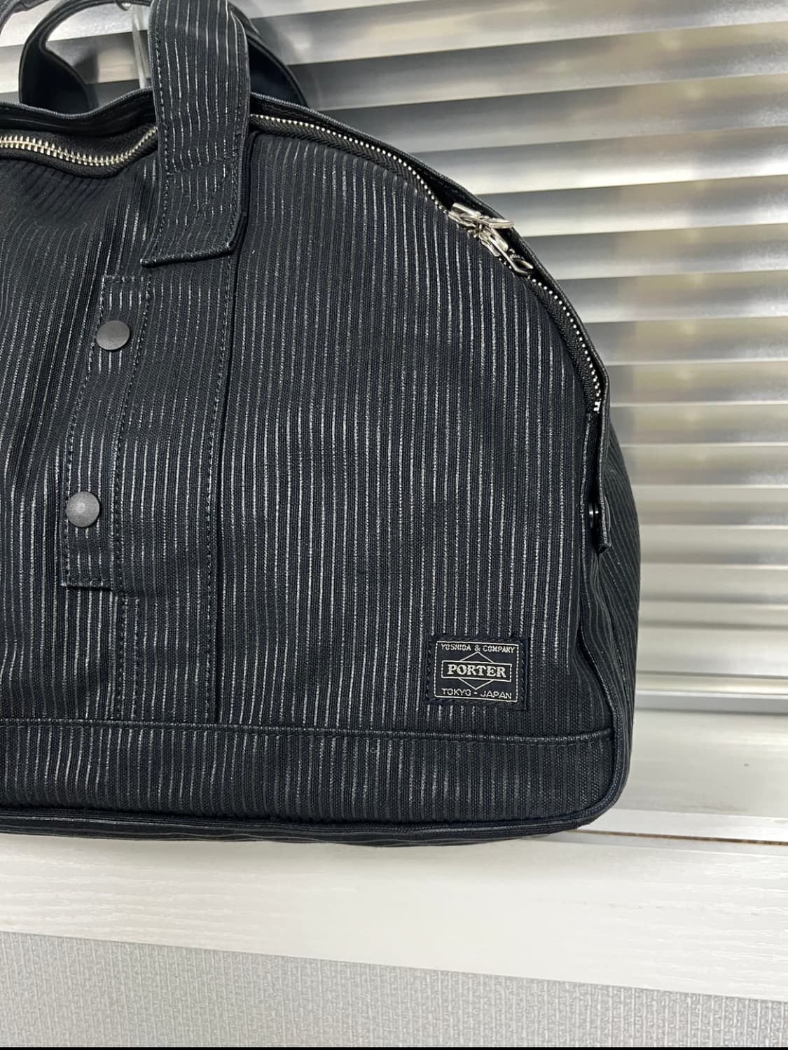 PORTER-TOTE BAG XL (Washed Stripe Black) 상품이미지3