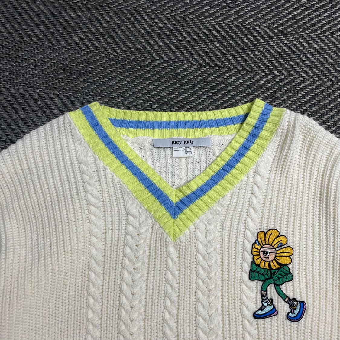 쥬시쥬디 케이블 아이보리 스웨터 니트o 5325 상품이미지4