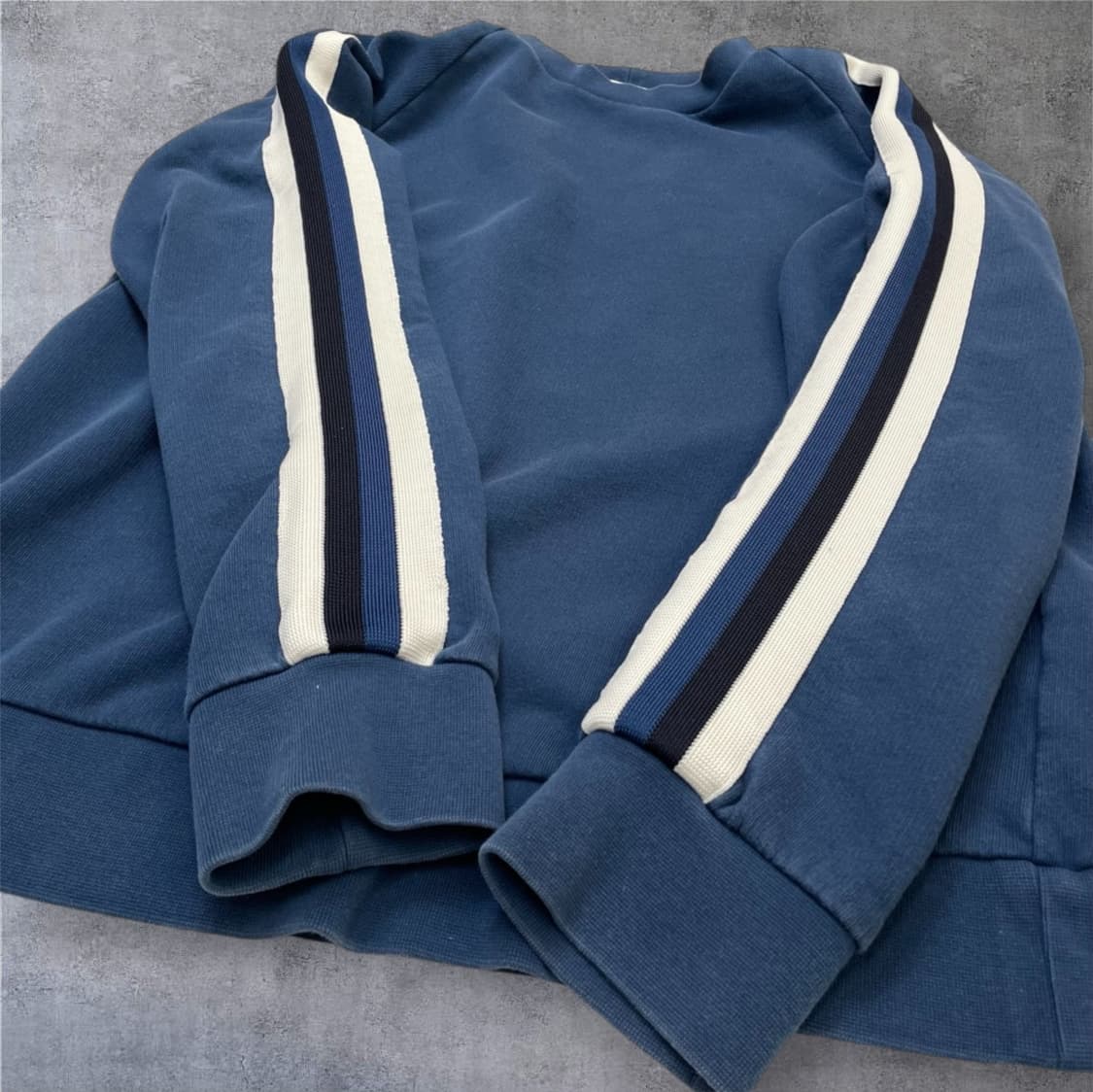 산드로 Sandro Homme 네이비블루 스트라이프 맨투맨 L 상품이미지3