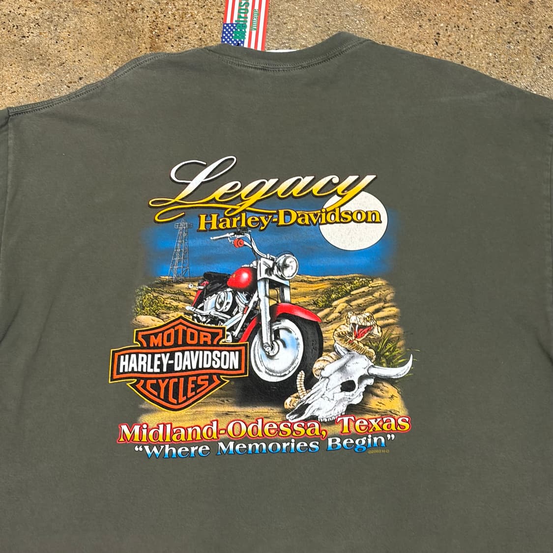 미국 빈티지 할리데이비슨 불독 반팔티 상품이미지7