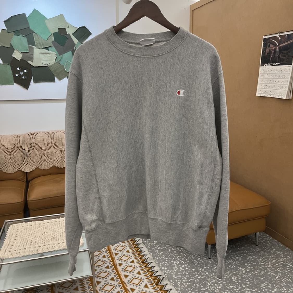 챔피온 리버스위브 모던 캐주얼 자수로고 맨투맨 M C10542 상품이미지3