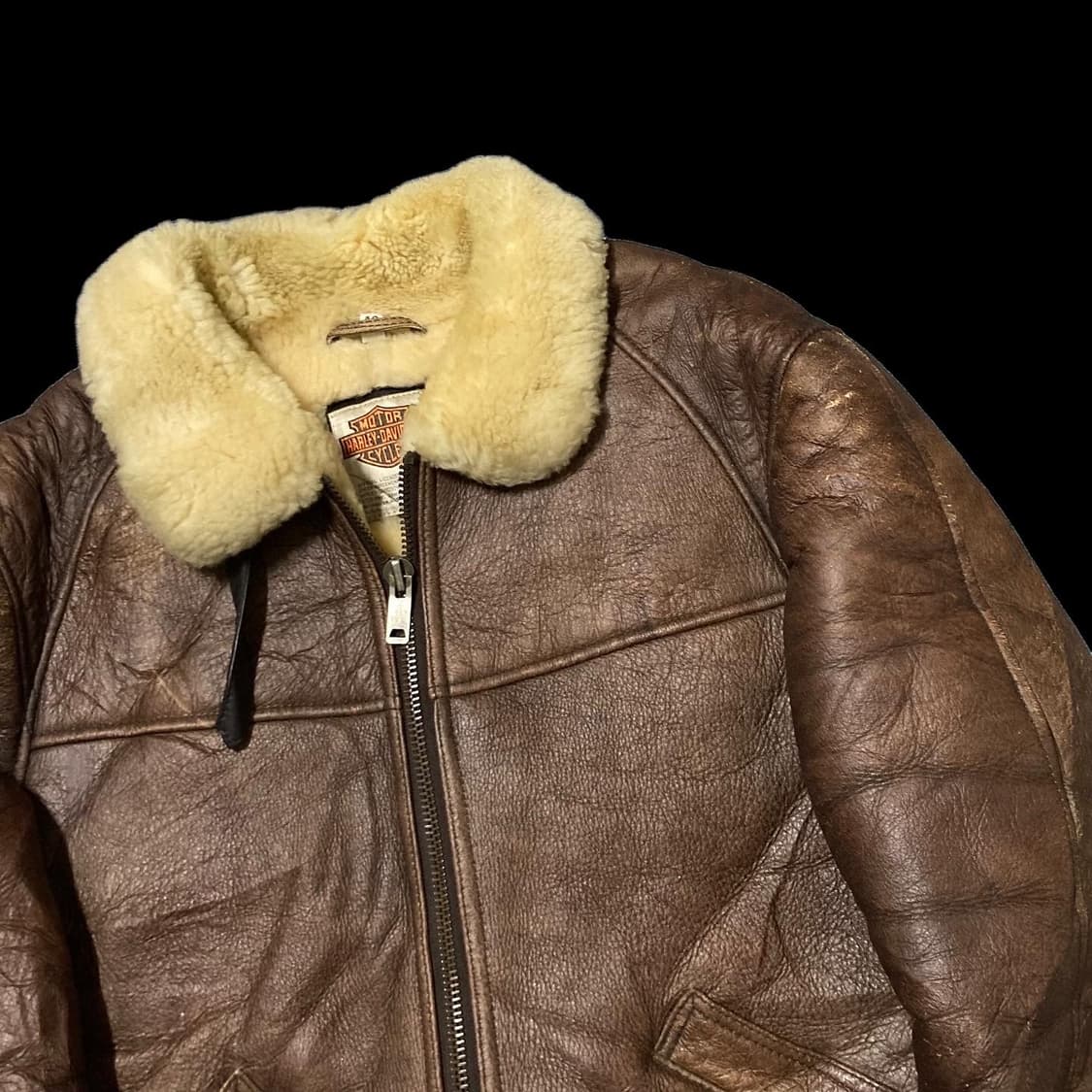 HARLEY DAVIDSON 할리데이비슨 통가죽 무스탕 상품이미지2