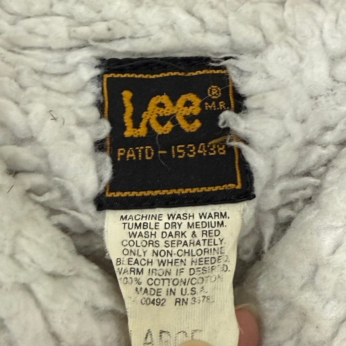 리 Lee 데님 쉐르파 자켓 80년대 USA 상품이미지3