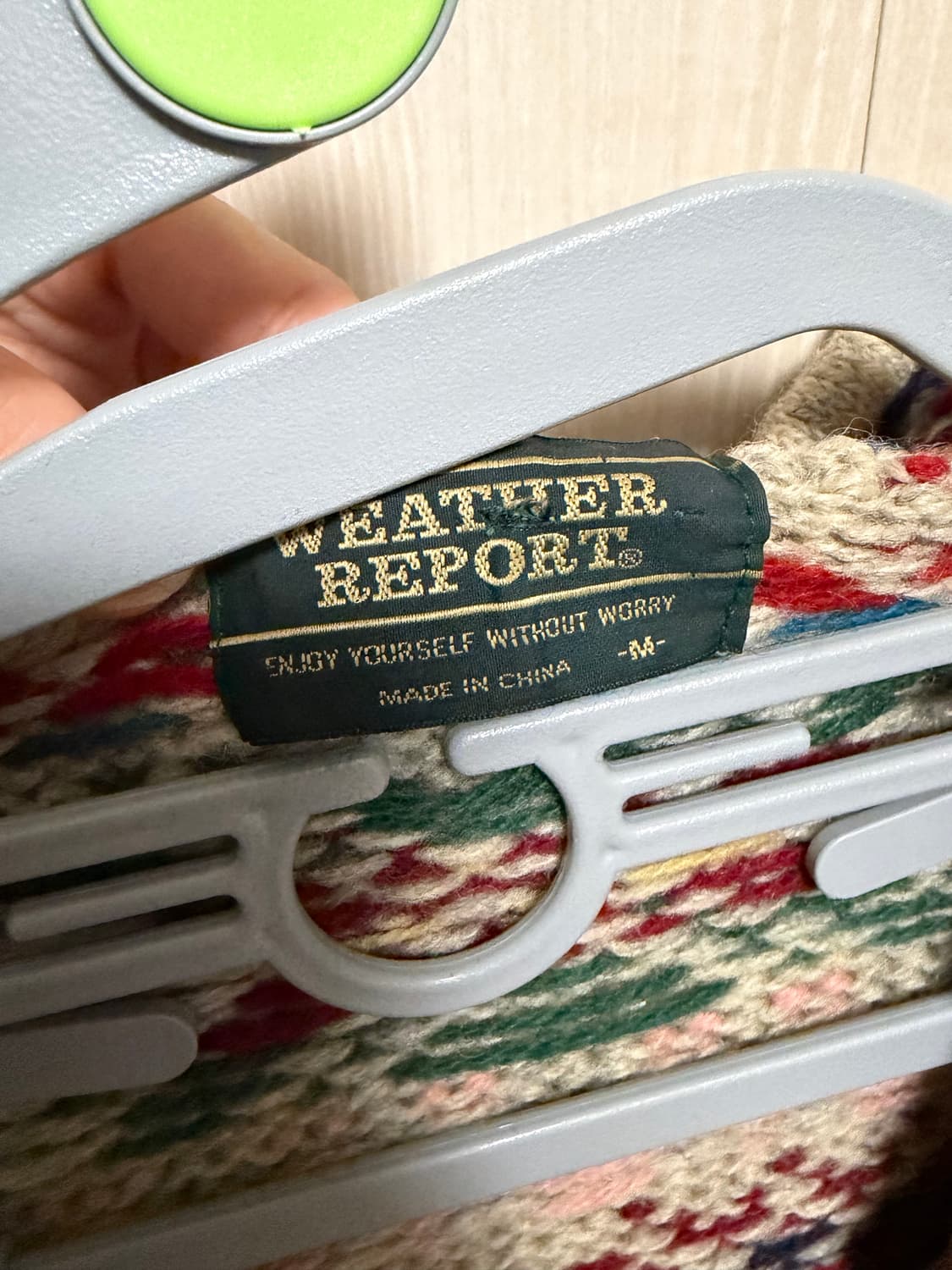 빈티지 페어아일 패턴 후드 니트 집업 상품이미지5