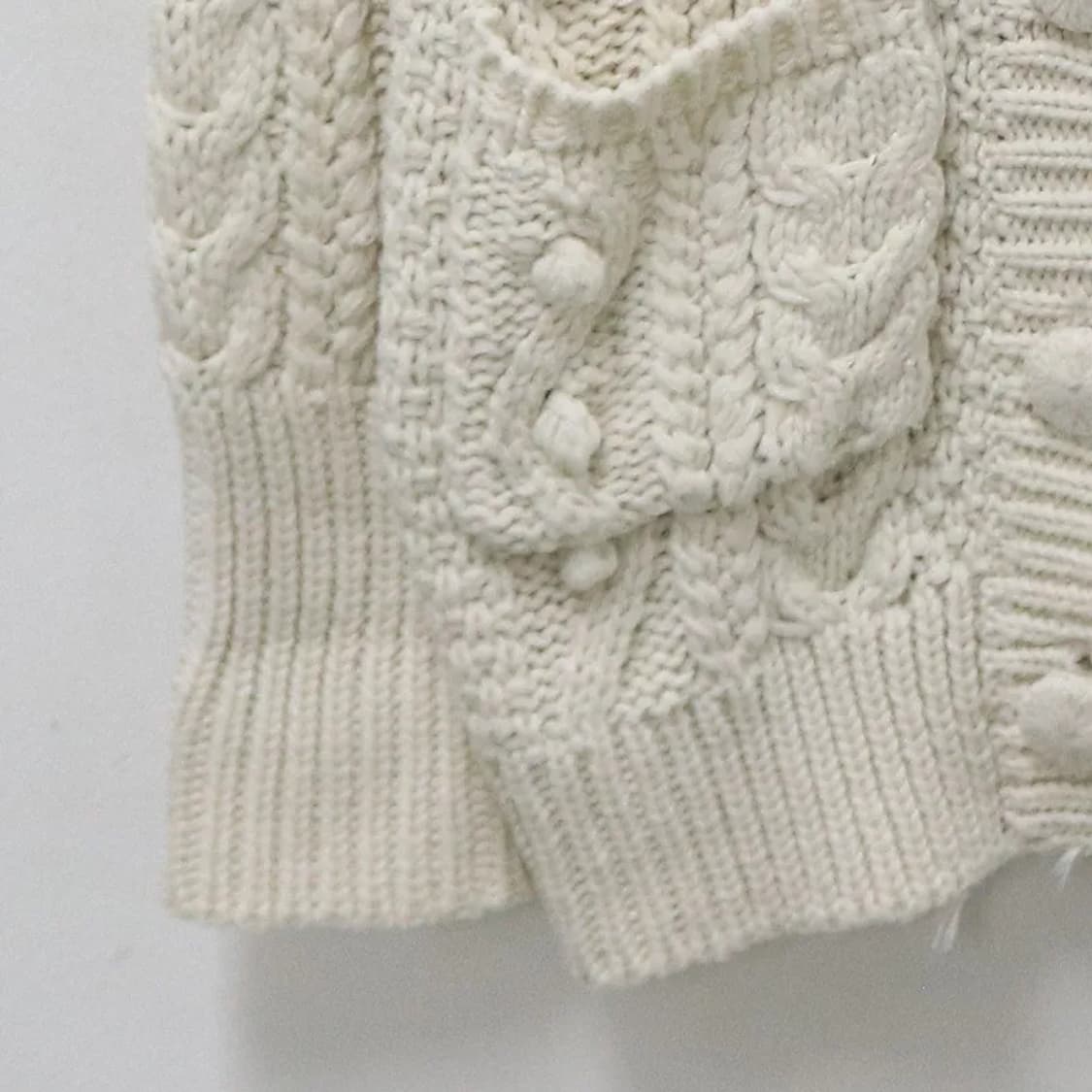 리즈리사 후드 롱 니트 폼폼 가디건 63248 상품이미지6