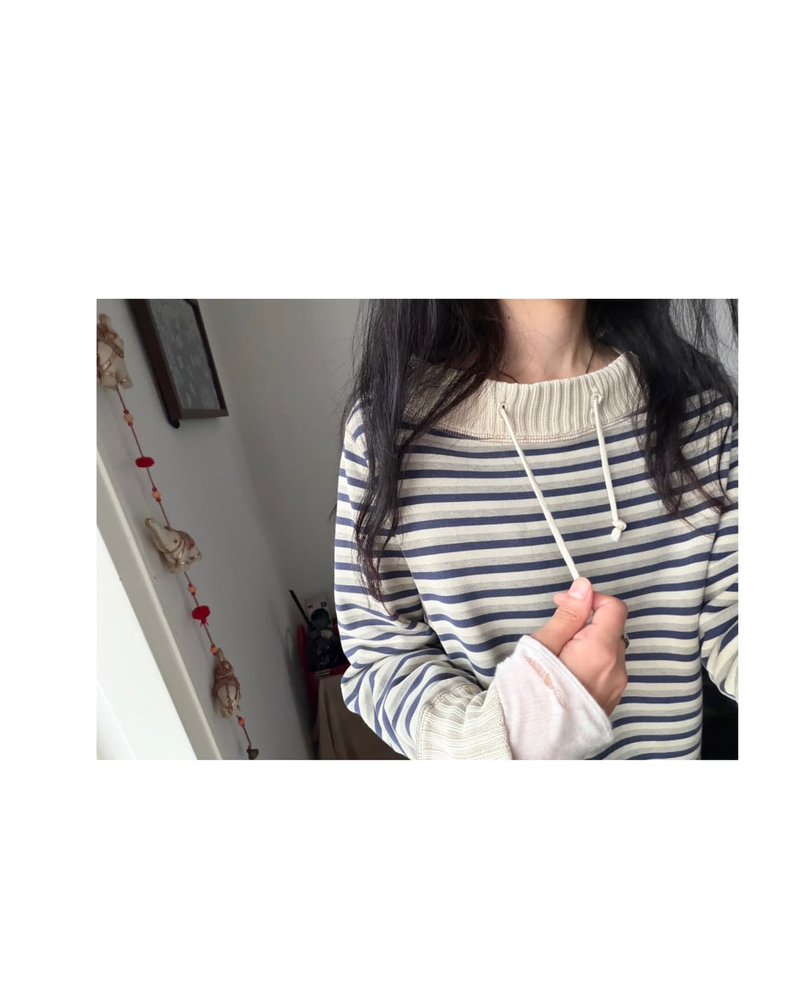 stripe patterned cotton top 상품이미지2