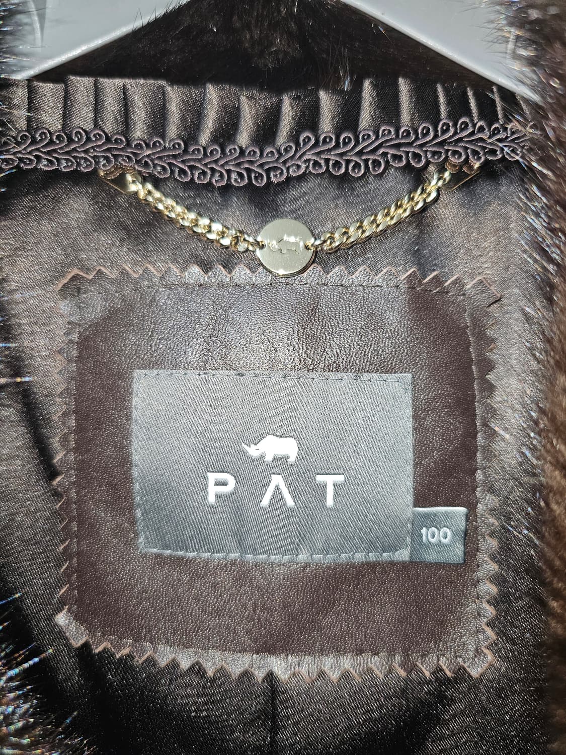 윤기 흐르는 다크 브라운, PAT 천연 밍크 모피 하프 코트 상품이미지6