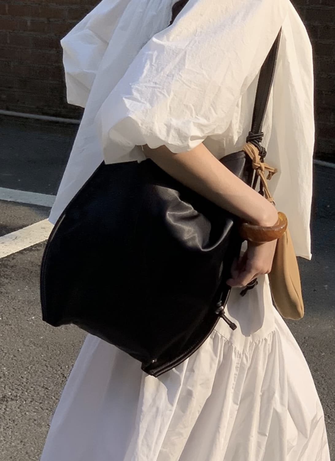 새상품) 리본빛x아카이브앱크 스웨이 롱 스커트(화이트) 상품이미지3