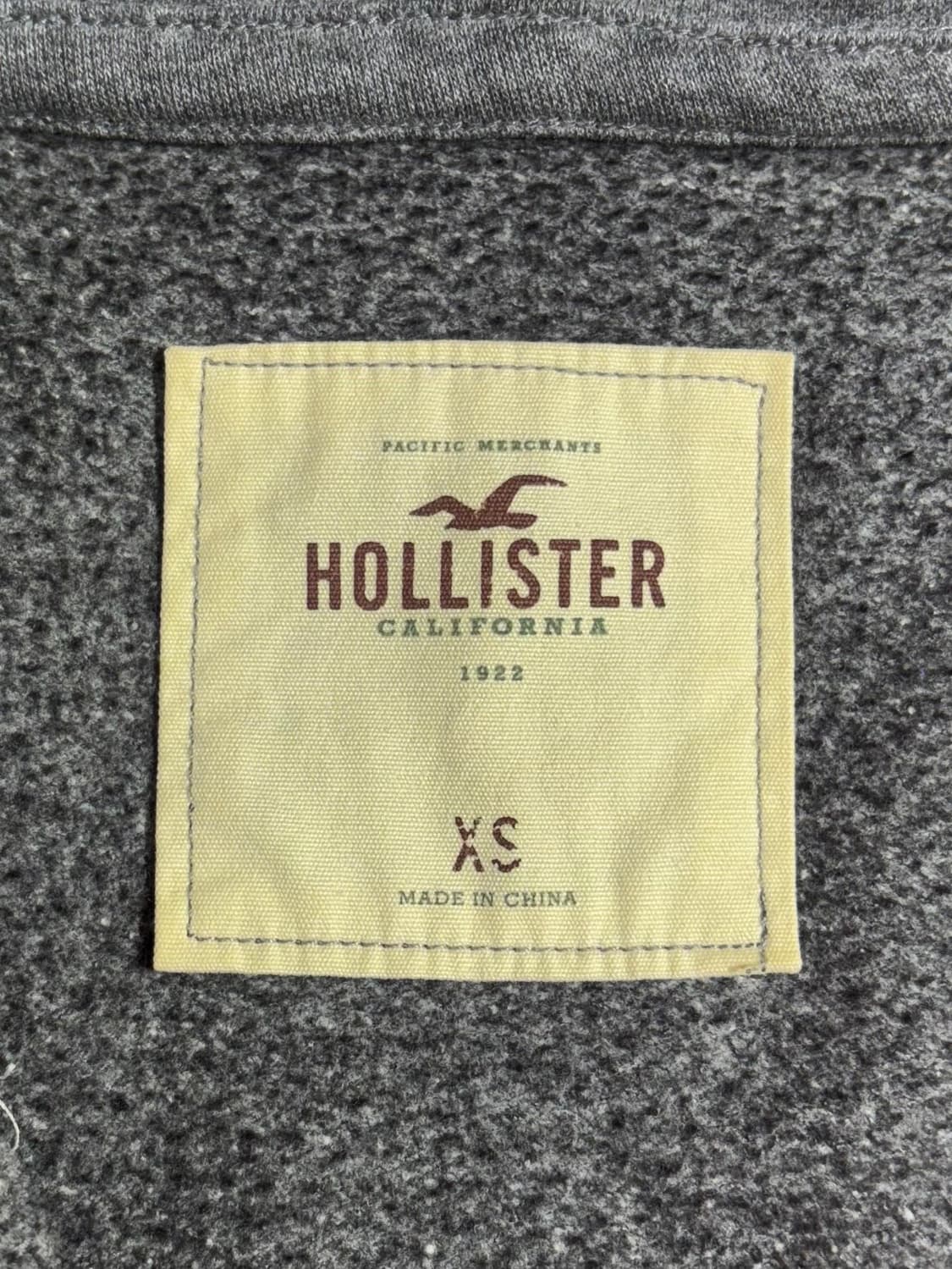 홀리스터 그레이 빅로고 딱붙핏 Y2K 후드집업  상품이미지6