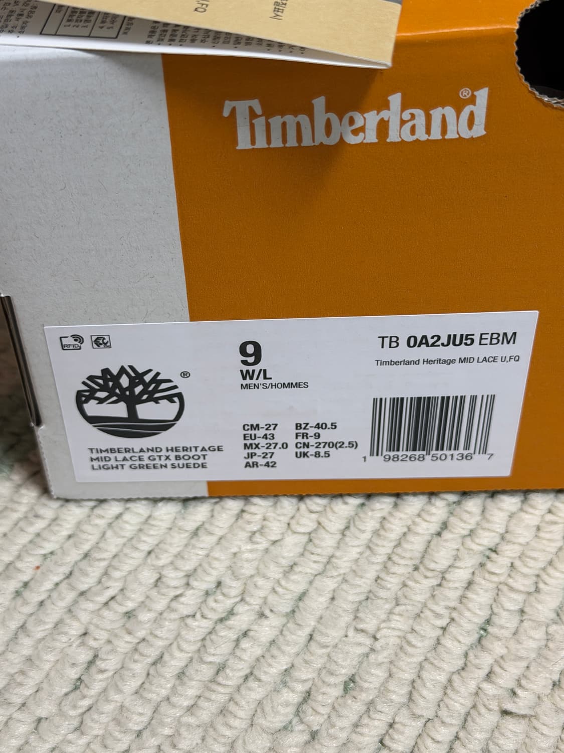  (새상품급) 팀버랜드 - 헤리티지 목토 GTX 미드 스웨이드 상품이미지7