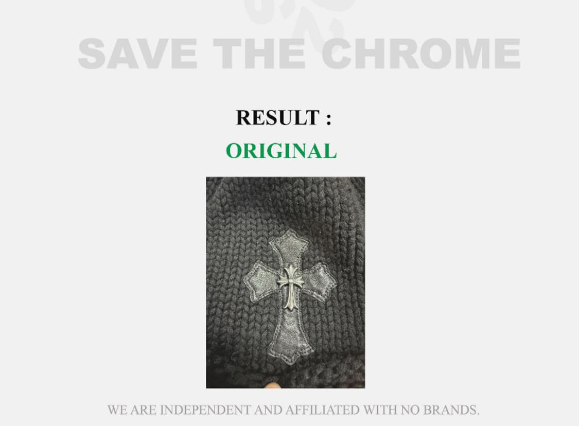 크롬하츠 크로스 참 크로스 패치 캐시미어 비니 상품이미지10