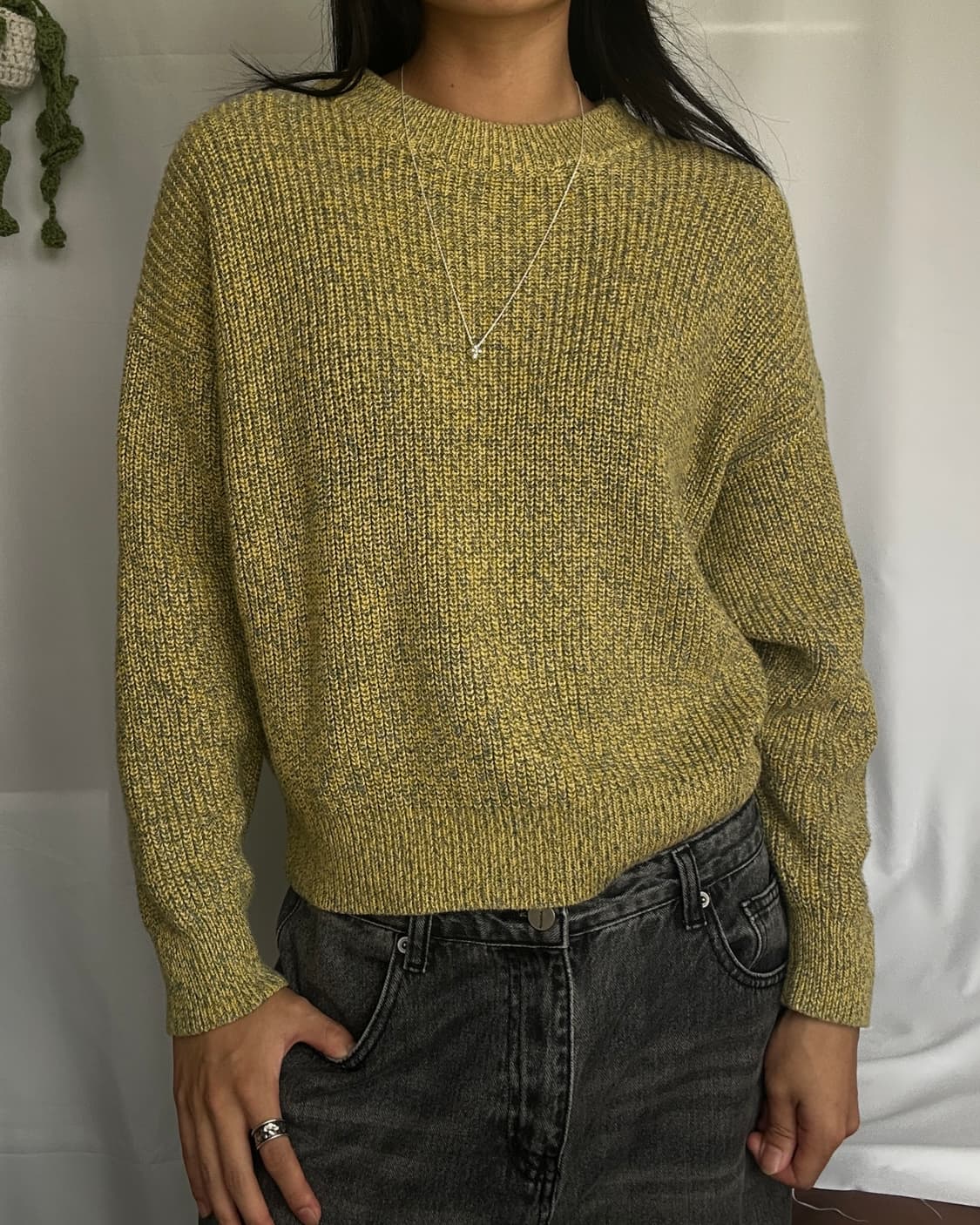 빈티지 유니클로 올리브 니트 상품이미지4