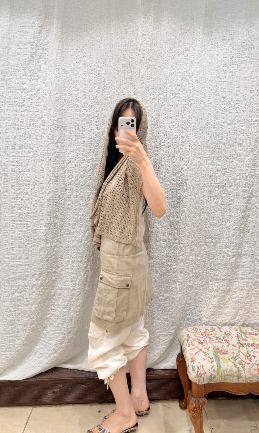 summer net cape cardigan 상품이미지3