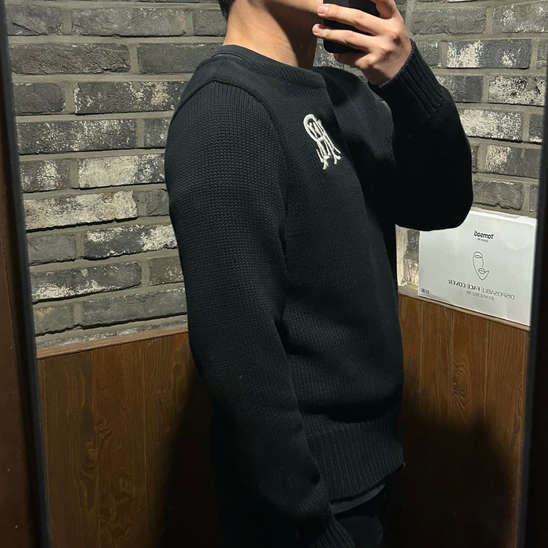 M) 랄프로렌 럭비 헤비코튼 니트 스웨터 블랙 상품이미지10