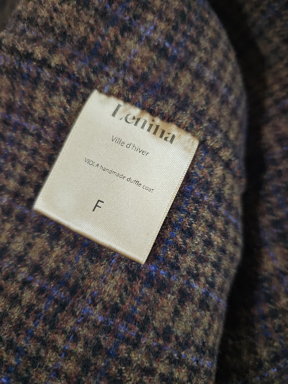 르니나 핸드메이드 떡볶이 더플 체크 코트 상품이미지10