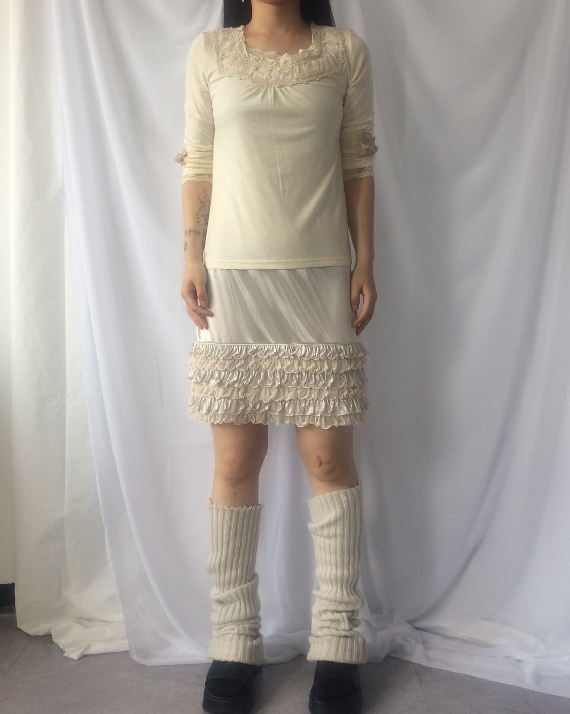 Axes femme butterfly lace point sleeve 상품이미지6