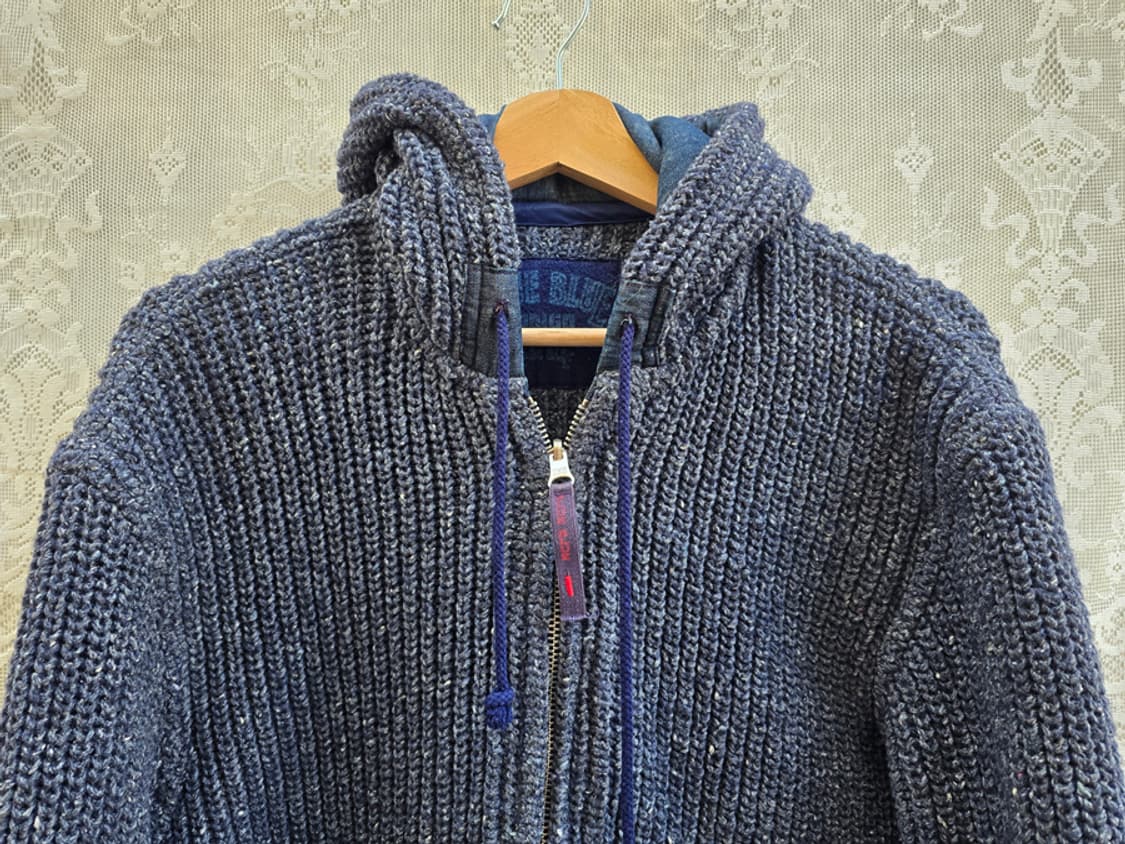 블루블루 재팬 헤비 코튼 니트 후드 집업 상품이미지2