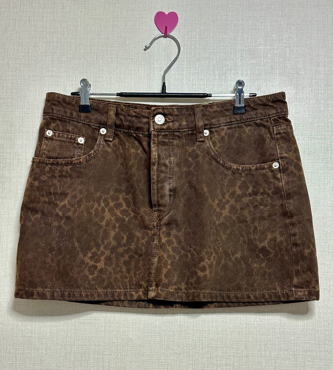 ZARA 애니멀 프린트 스커트 딥 브라운 M 상품이미지3