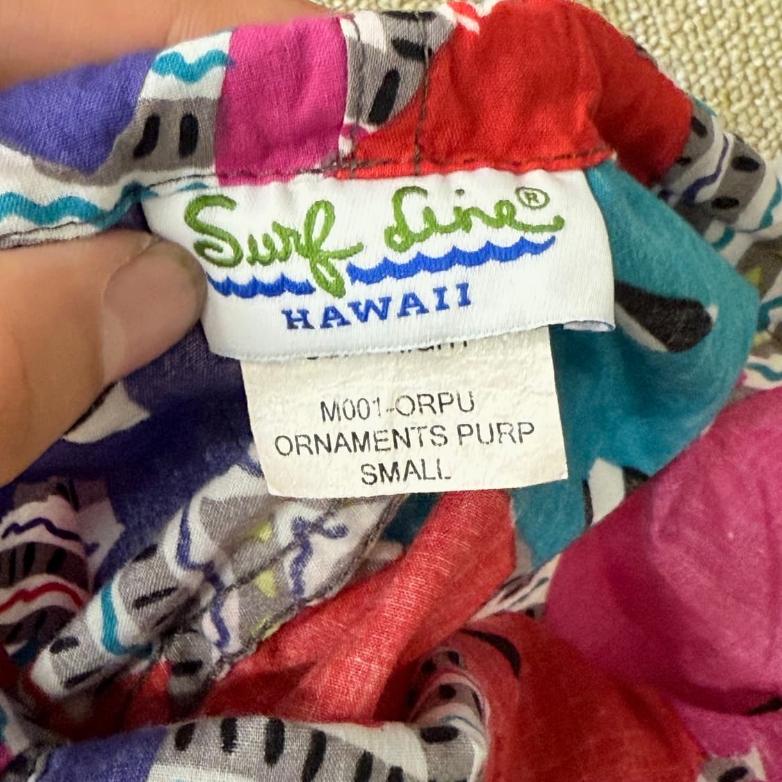 80S SURF LINE HAWAII 하와이안 플라워 패턴 반바지 (S) 상품이미지3