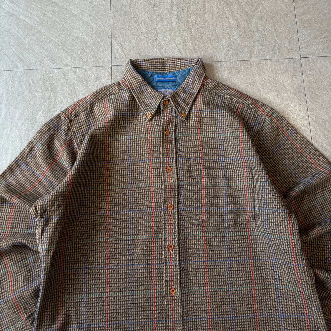 80s Pendleton 80년대 미국 생산 펜들턴 체크 울 셔츠 상품이미지3