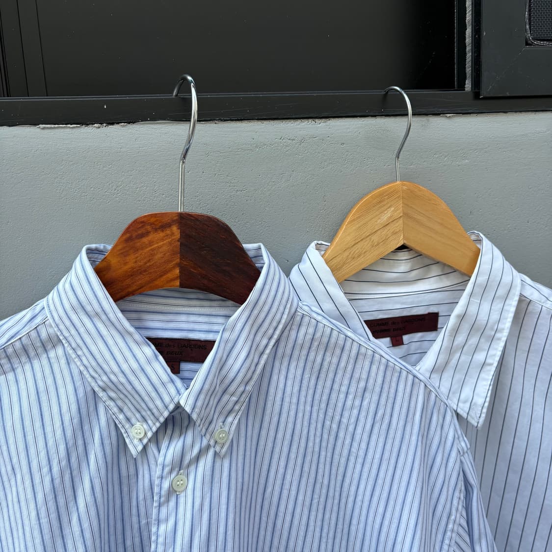 꼼데가르송 옴므 듀스 멀티 블루 스트라이프 셔츠 상품이미지7