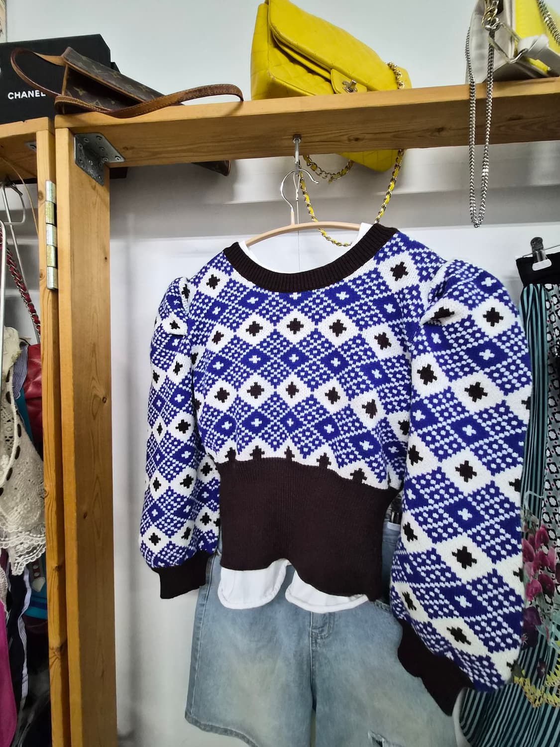 띠어리 케이블 벌룬퍼프니트 상품이미지6