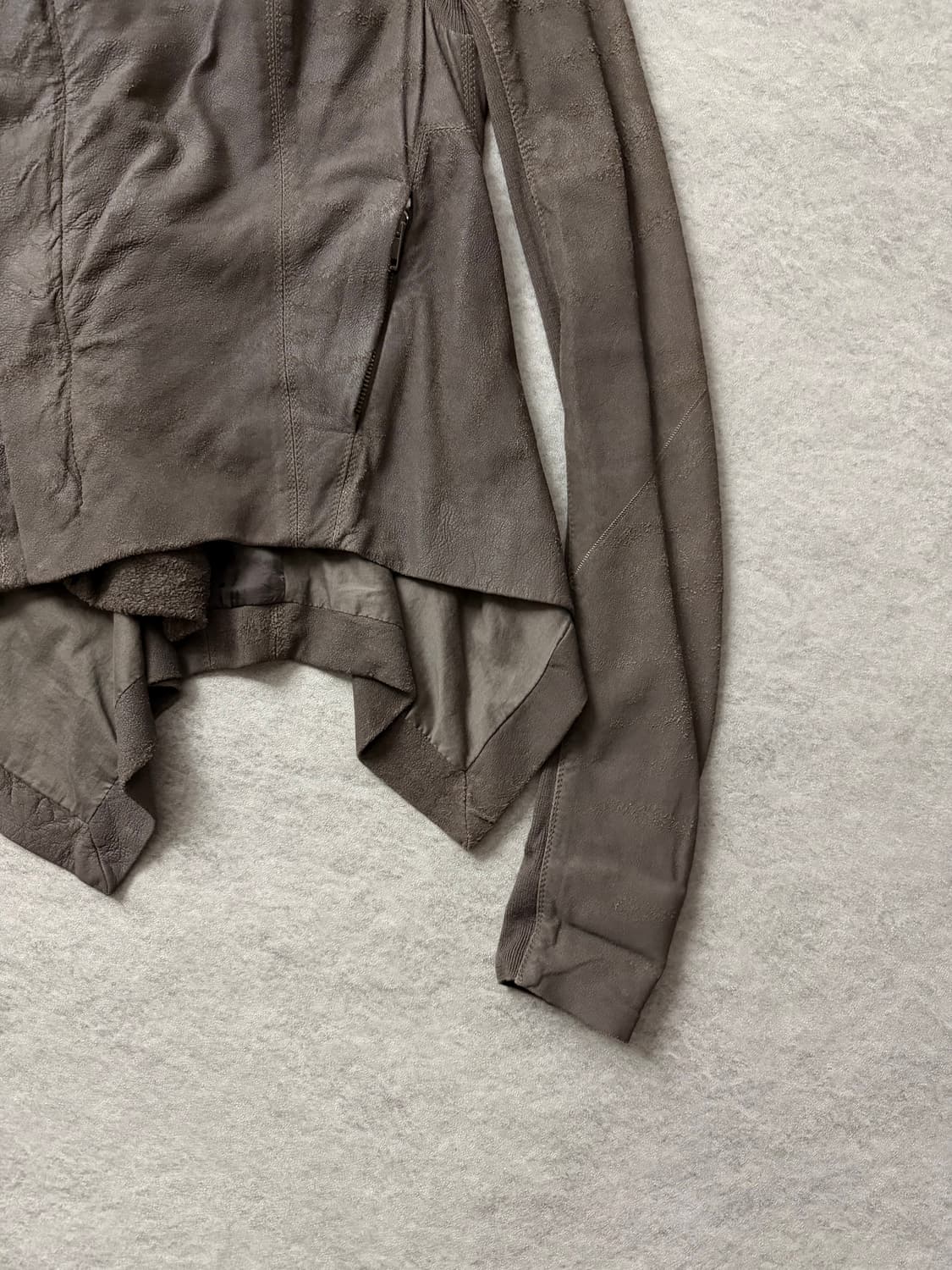 릭오웬스 하이넥 램스킨 자켓 상품이미지6