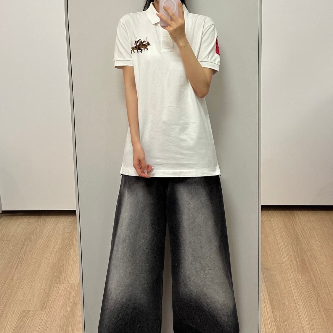 폴로 랄프로렌 빅포니 치프키프 화이트 카라 반팔 티셔츠 상품이미지1