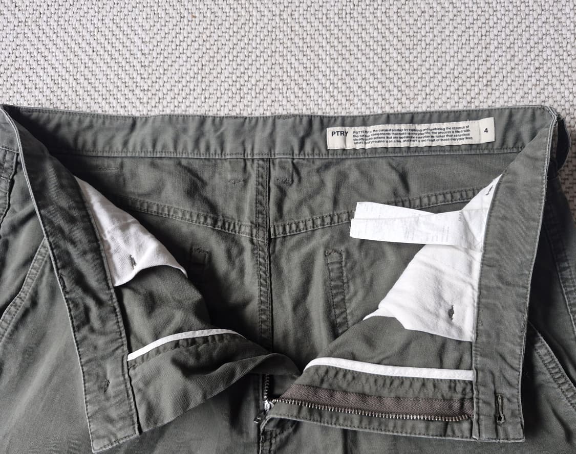 포터리 가먼트 워시드 스트레이트 팬츠 카키 상품이미지4